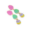 Wholesale Colorful three-layer Easter egg cute Easter earrings