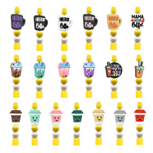 Wholesale Cartoon-patterned Rubber Focal Beads