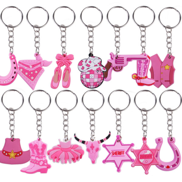 Wholesale Pink Cowboy Series Cartoon Keychain