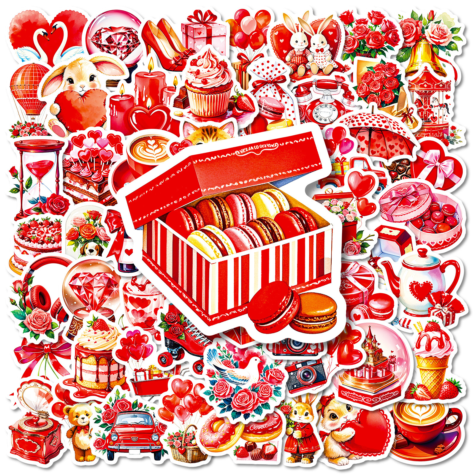 Wholesale Red Cartoon Valentine's Day Stickers