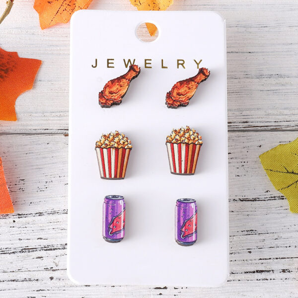 O1CN01dWHx221ZzQ8ShcZNH_2214986983265-0-cib Wholesale Hamburger Hot Dog Chicken Leg Popcorn Coke Food Earrings