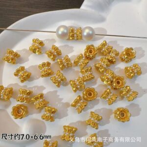 02#Openwork waist pearl gold