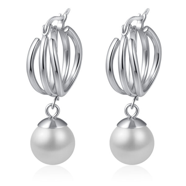 Wholesale Fashionable high-end design pearl pendant earrings