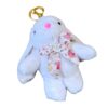 Wholesale Cute floral bow hanging ear rabbit plush cartoon keychain