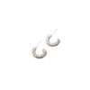 Wholesale Golden crushed stone shaped semi-circular earrings