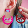 Wholesale Valentine's Day love Acrylic Earrings