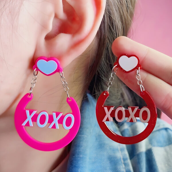 Wholesale Valentine's Day love Acrylic Earrings
