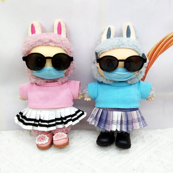 Wholesale 17cm doll clothes change outfit pleated skirt