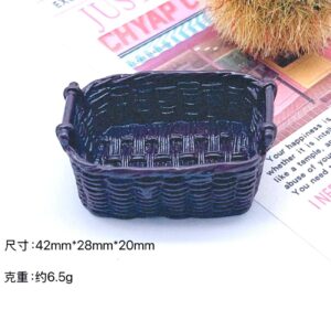 Woven basket dark coffee