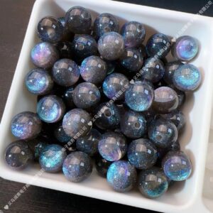 12mm hole 2.0mm black / Starry sky cat eyes