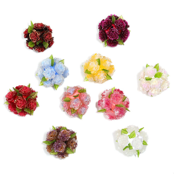 Wholesale 10pcs Colorful Flower Drill Balls Ceramic Beads