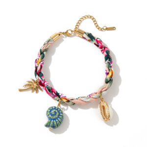 Conch tail colorful cloth bracelet
