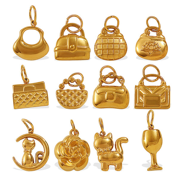 Wholesale Mini bag stainless steel plated pendant accessory