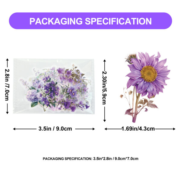 Wholesale 50 Purple Lily and Lavender Floral Planner Stickers