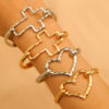 Wholesale Cross-shaped love plated bracelet