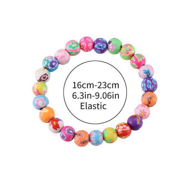 Wholesale Bohemian colorful sweet flower soft clay simple candy-colored bracelet