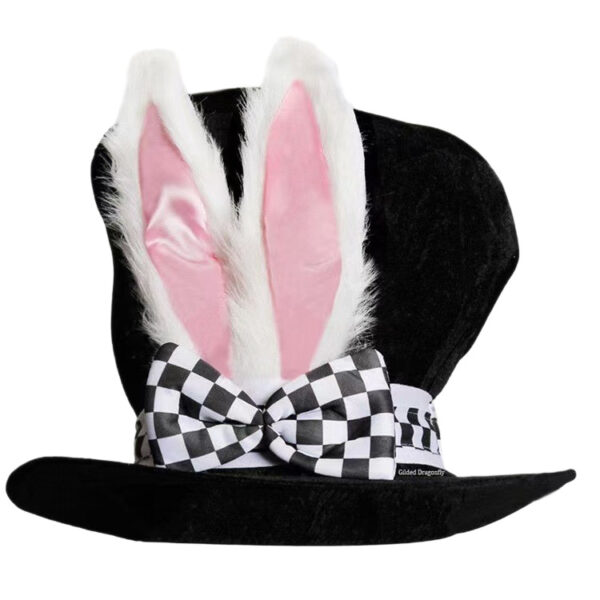 O1CN01dfkhqg1iZA5Gpwflf_2218974074426-0-cib Wholesale Party Velvet Plush Rabbit Ears Easter High Hat