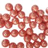 Wholesale 5pcs 20mm Acrylic Orange Wave Print Beads