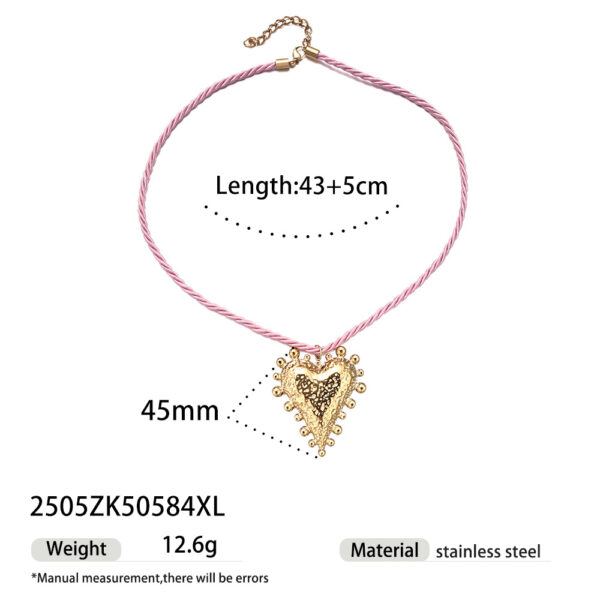 Wholesale Taina European and American Stainless Steel Necklace Women's Niche Design Colorfulful Rope Braided Shell Starfish Shell Necklace Trendy