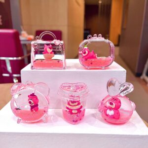 Without buckle [mixed style] milk pink raspberry bear