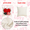 Wholesale Valentine's Day Heart Case Love Letter Print Waist Pillow Cushion