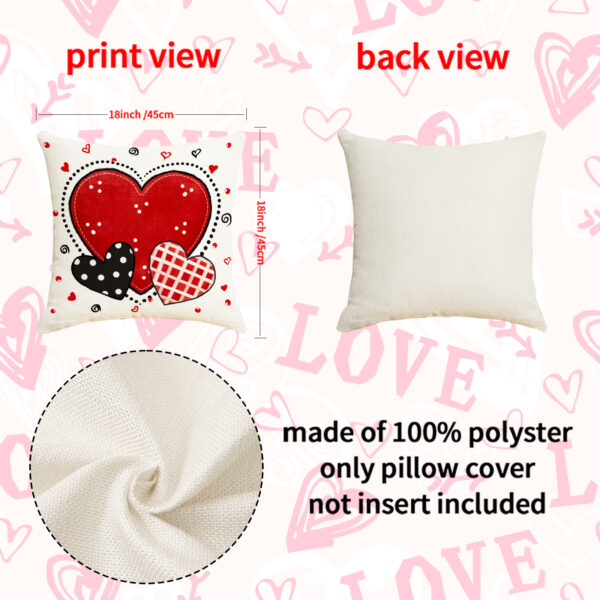 Wholesale Valentine's Day Heart Case Love Letter Print Waist Pillow Cushion