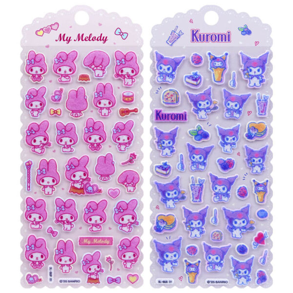 Wholesale Sanrio Kuromi Melody Stereo Felt Cloth Stickers for Kidsren and Girls Hellokitty Decorative Stickers