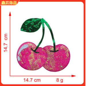 Heated hot melt glue*bright rose red*cherry*single leaf cherry*height 14.7*14.7cm