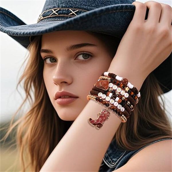 Wholesale Western Cowboy Series Soft Ceramic Cowboy Hat Boots Bracelet