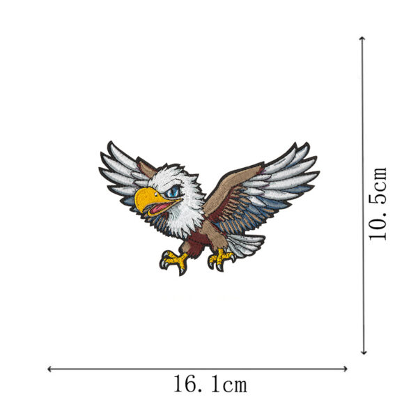 Wholesale Large Double-Gun Eagle Motorcycle Rider Suit Embroidery Patch DIY Handmade Premium Badge Embroidery Label Hand-sewn Adhesive Backing