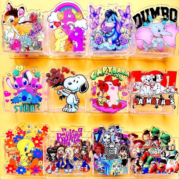 Wholesale 10cm diverse cute cartoon acrylic pen holder