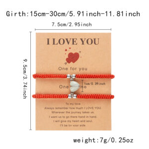 Red rope bracelet set