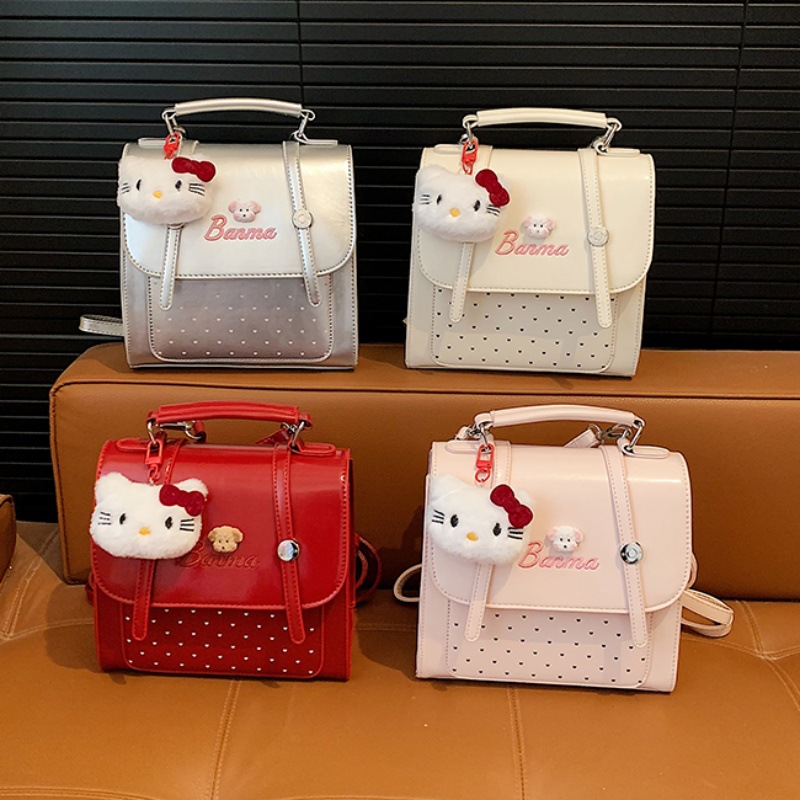Wholesale Cute Dog Cartoon Cat Academy Style Multi purse Wave int Backpack OLY Exclusive