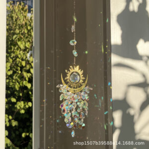 Wholesale Devil's Eye Sun Moon Crystal Wind Chime