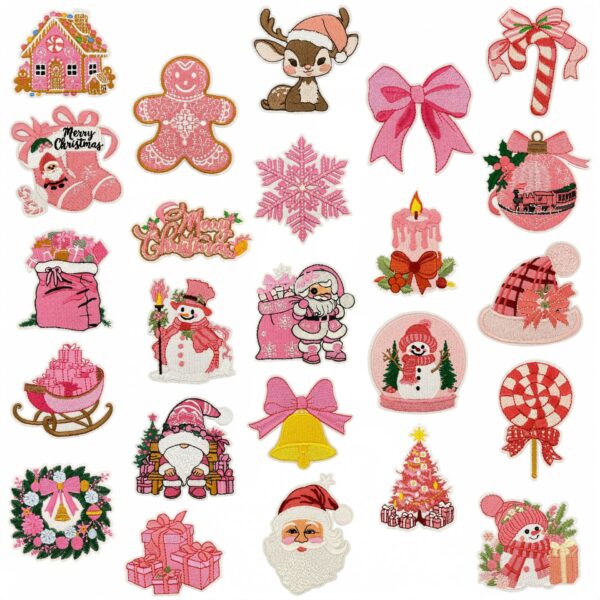 Wholesale Pink Christmas Series DIY Patches