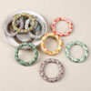 Wholesale 20pcs Silicone Bead Ring Keychain Beaded Jewelry Children DIY Handmade Silicone Bracelet