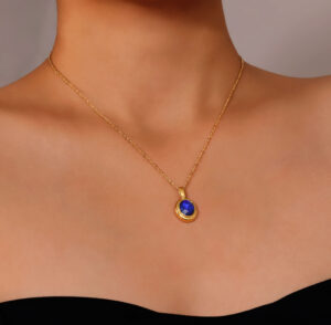 O1CN01dxRH9L1aXJZ3PqYFr_2213091103339-0-cib Wholesale Inlaid colored zircon titanium steel necklace