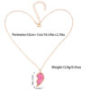 Wholesale Heart-Shaped Set Pink Heart Princess Necklace