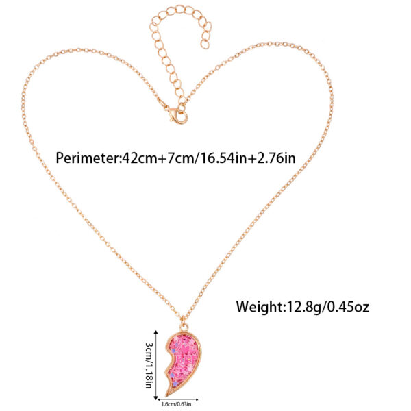 Wholesale Heart-Shaped Set Pink Heart Princess Necklace