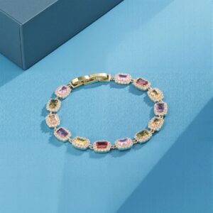 6*8mm rectangular zircon / 6.5in