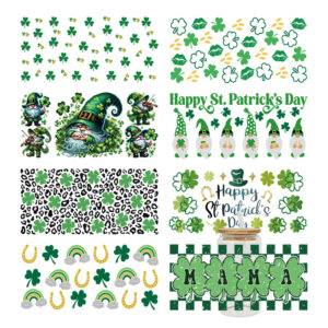 Wholesale UV Transfer Paste Glass Crystal Label Crystal Paste Cross-border Special Paste for 16oz Glass Cup 23cmX11cm