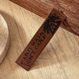 Wholesale leather western wind letter printing hairpin hair accessories hair clips