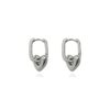 Wholesale Heart U-Shaped Small Lock Shape Earrings
