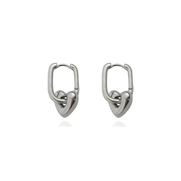 Wholesale Heart U-Shaped Small Lock Shape Earrings