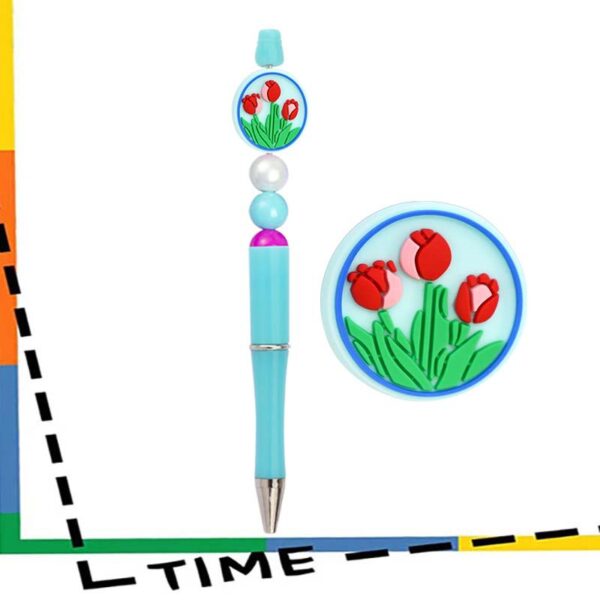 Wholesale Random 100pcs Valentine's Day Heart Flower Series Focal Beads