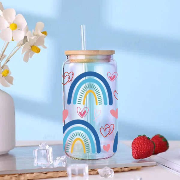 Wholesale UV Transfer Paste Glass Crystal Label Crystal Paste Cross-border Special Paste for 16oz Glass Cup 23cmX11cm