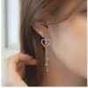 Wholesale Valentine's Day Love Shining Zircon Long Tassel Earrings