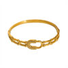 Wholesale zircon-studded clasp gold bracelet versatile stainless steel jewelry