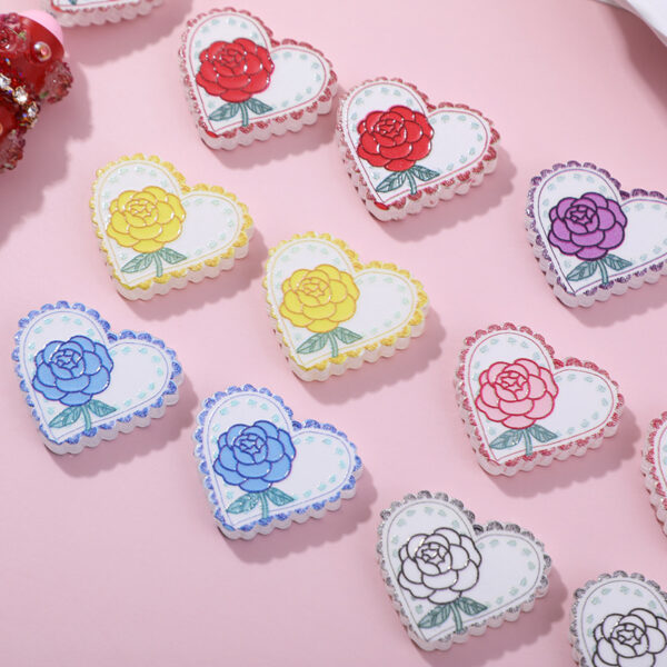 O1CN01e4jgmb25LBB9SIMff_2217520477509-0-cib Wholesale 10pcs double-sided embossed heart rose flower straight-hole beads