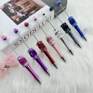 Wholesale Crystal Rose Flower diy Beadable Pen